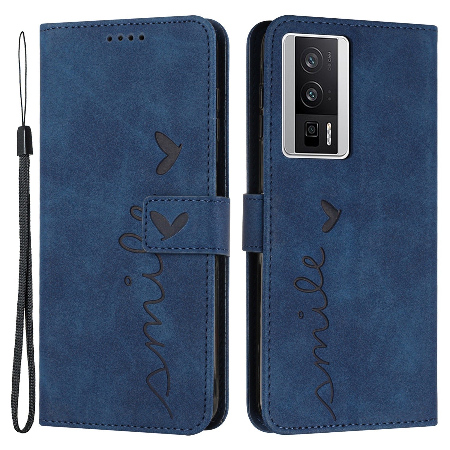 For Xiaomi Poco F5 Pro 5G Redmi K60 Pro 5G K60 5G Phone Stand Case PU Leather Imprinted Heart Shape Wallet Phone Cover with Strap For Xiaomi Poco F5 Pro 5G Redmi K60 Pro 5G K60 5G Phone Stand Case PU Leather Imprinted Heart Shape Wallet Phone Cover with Strap